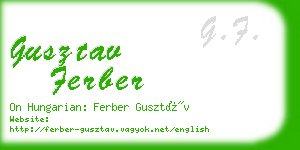 gusztav ferber business card